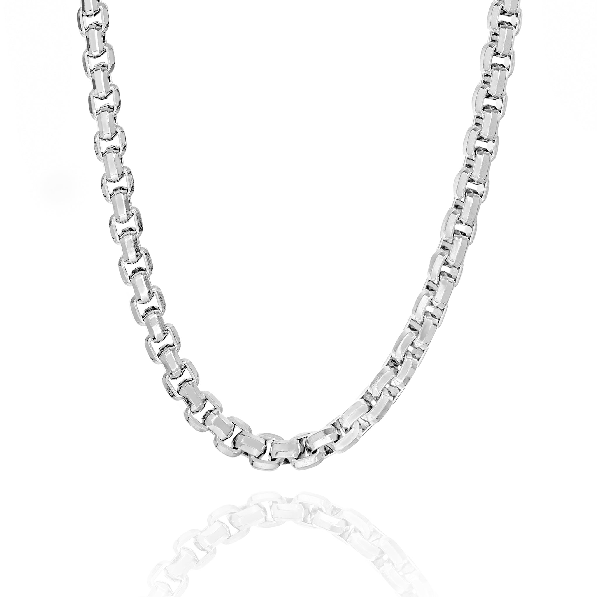 Big Daddy 8MM Silver Steel Franco Box Chain Hoofdafbeelding