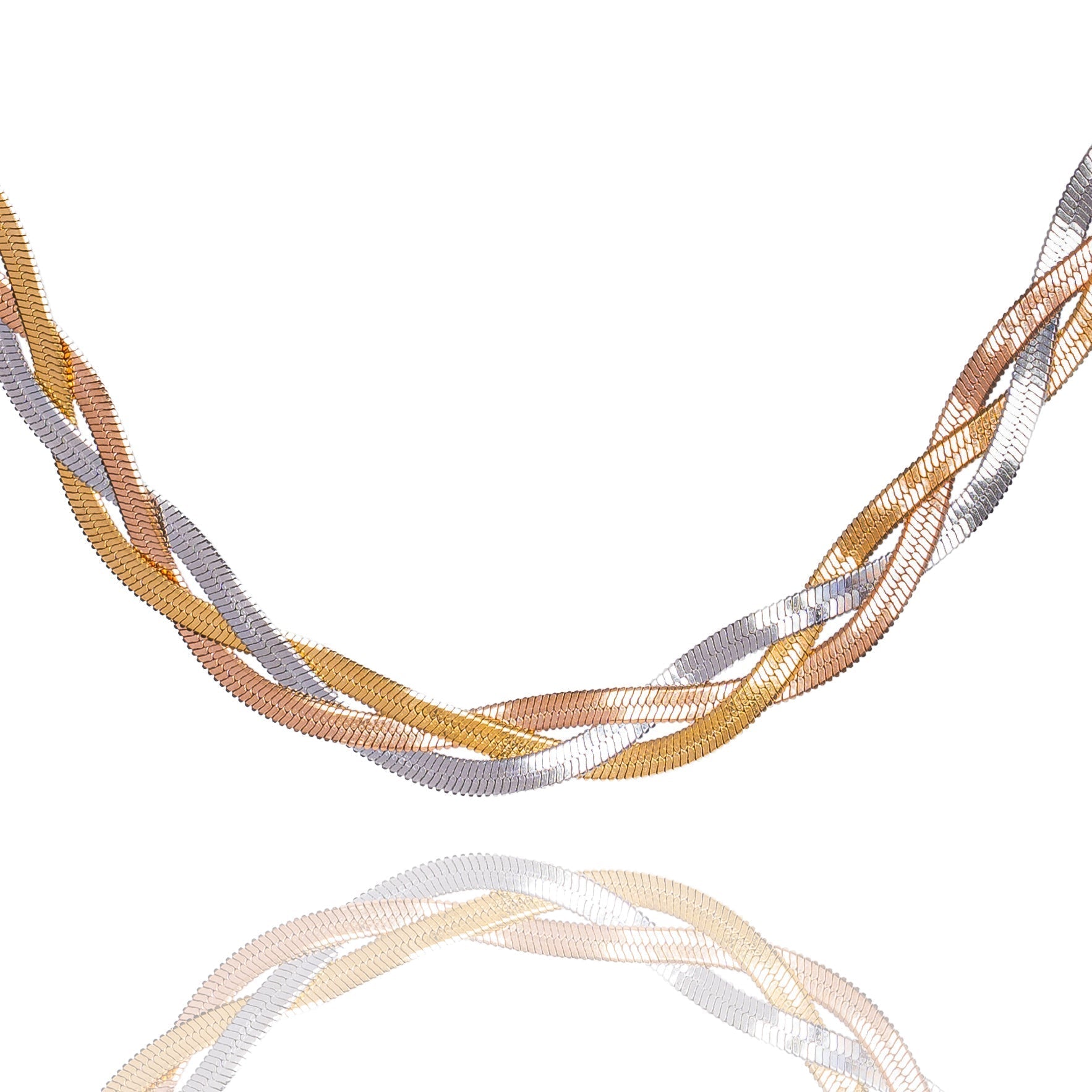 Big Daddy 8 mm tweekleurige platte visgraatketting Hoofdafbeelding