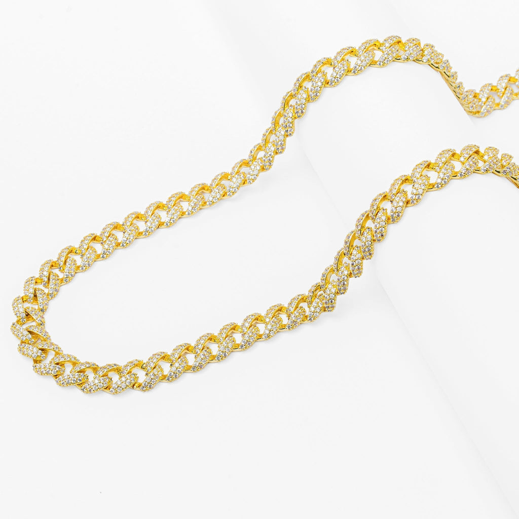 Big Daddy 9MM Diamond Curb Cuban Gold Iced Out Chain