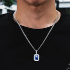 Big Daddy Blue Sapphire Iced Out Pendant