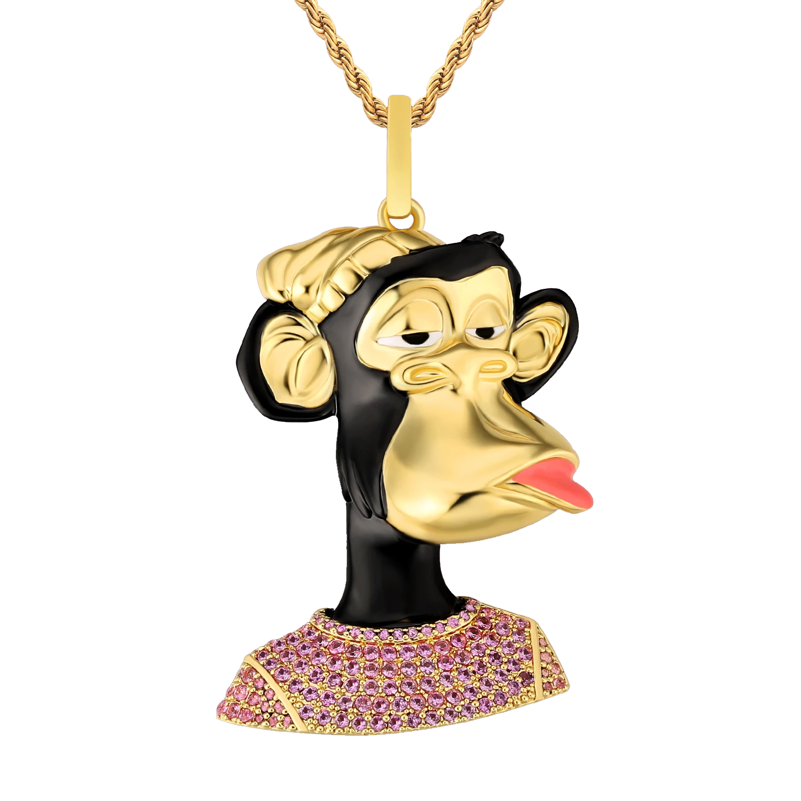 Big Daddy Iced Out Bored Ape NFT Pendant #8 - Limited edition Hoofdafbeelding