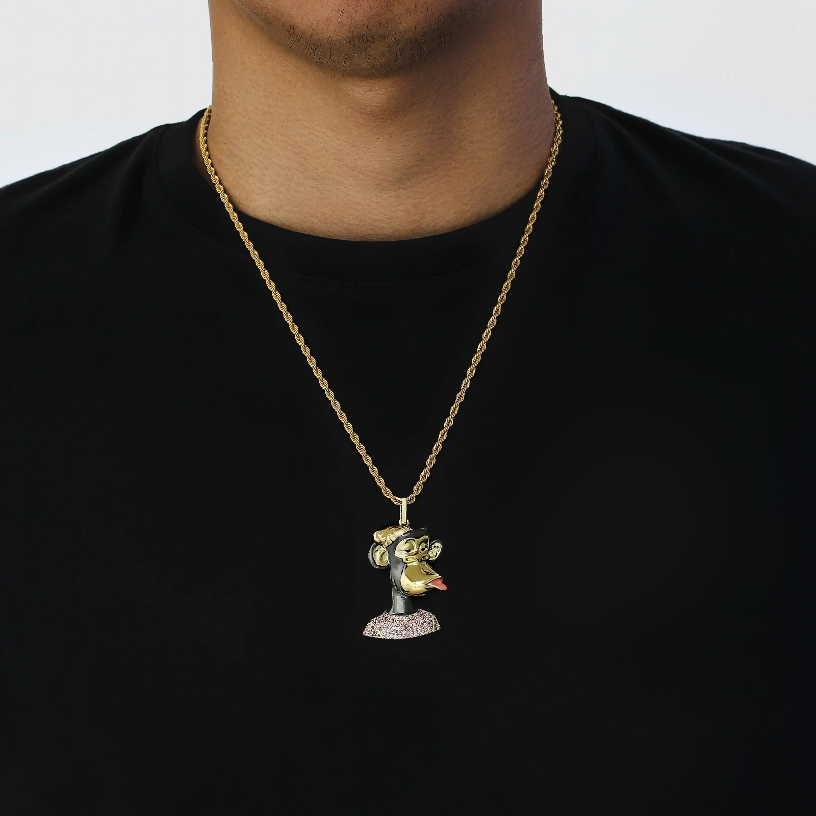 Big Daddy Iced Out Bored Ape NFT Pendant #8 - Limited edition Secundaire afbeelding