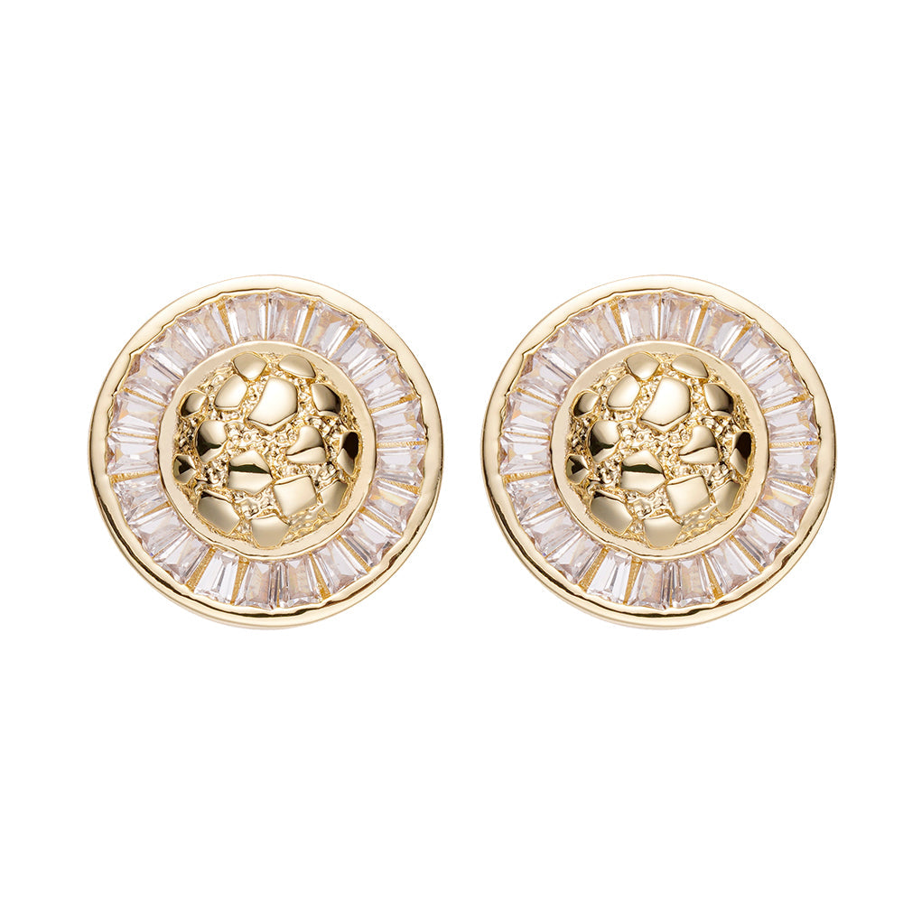 Big Daddy Cluster Baguette Iced Out Diamond Earring Secundaire afbeelding