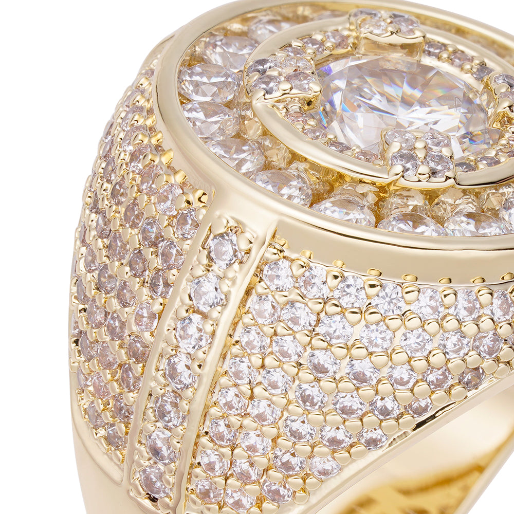Big Daddy Crown Iced Out Diamond Ring Secundaire afbeelding
