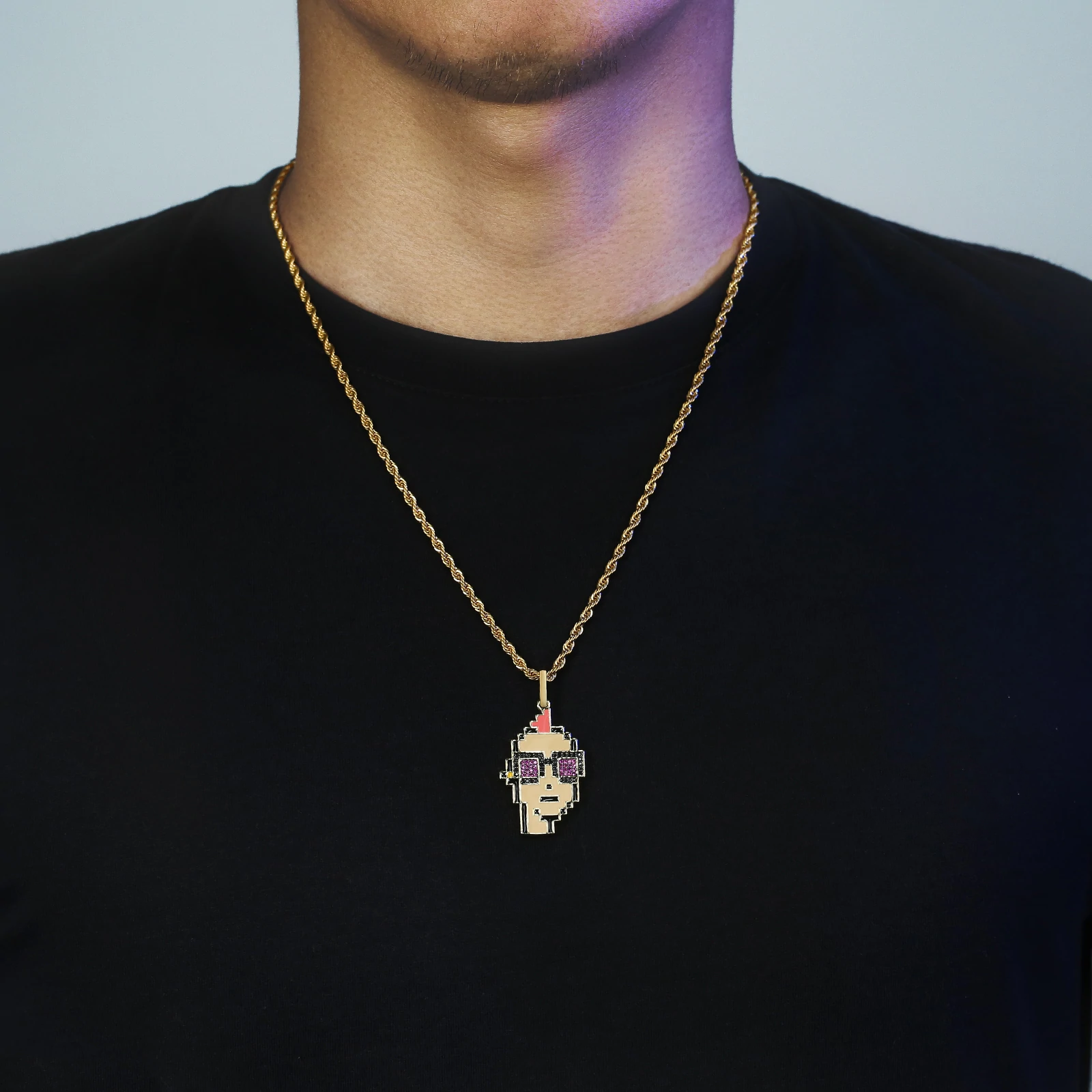 Big Daddy Iced Out Cryptopunk NFT Pendant #2 - Limited edition Secundaire afbeelding