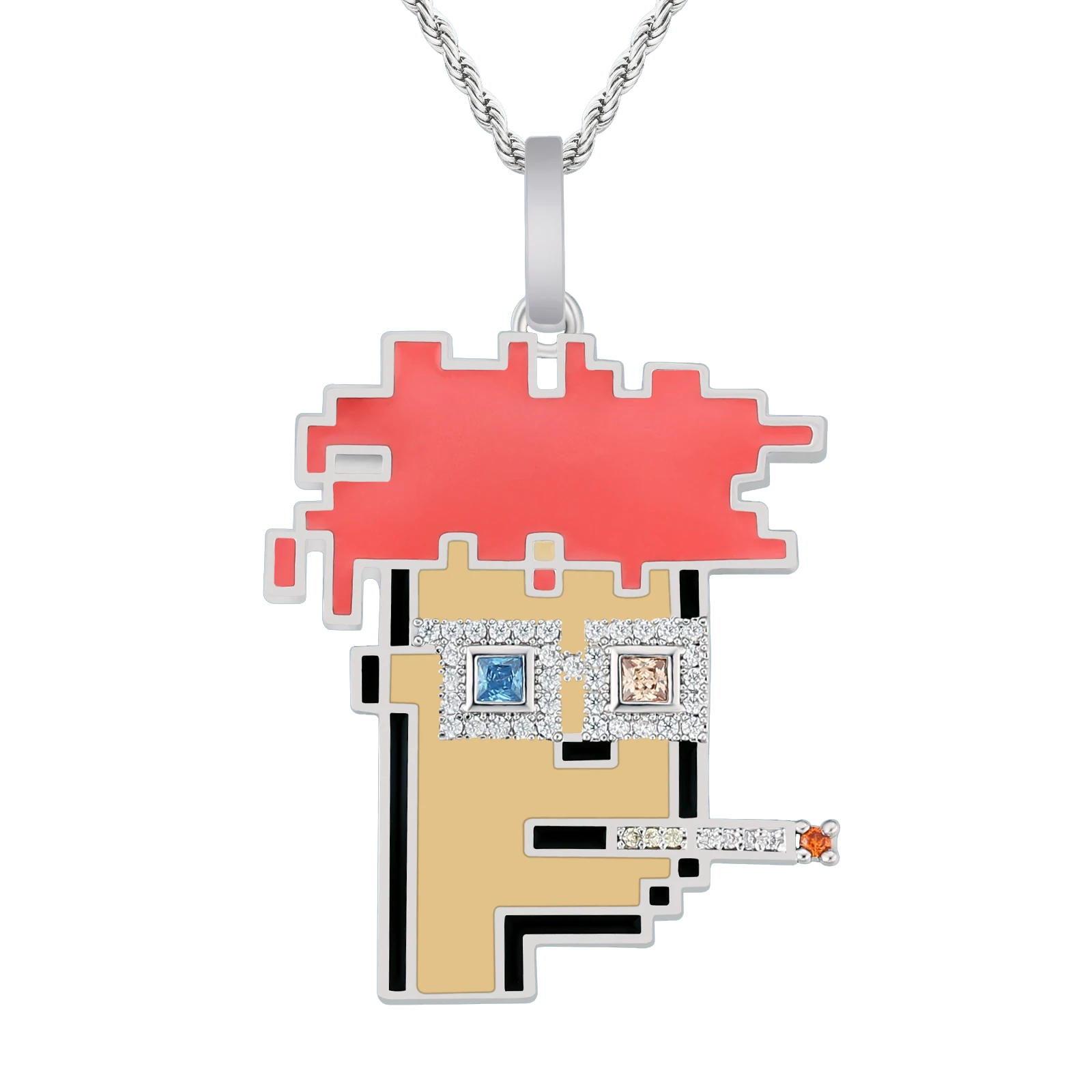 Big Daddy Iced Out Cryptopunk NFT Pendant #5 - Limited edition Hoofdafbeelding