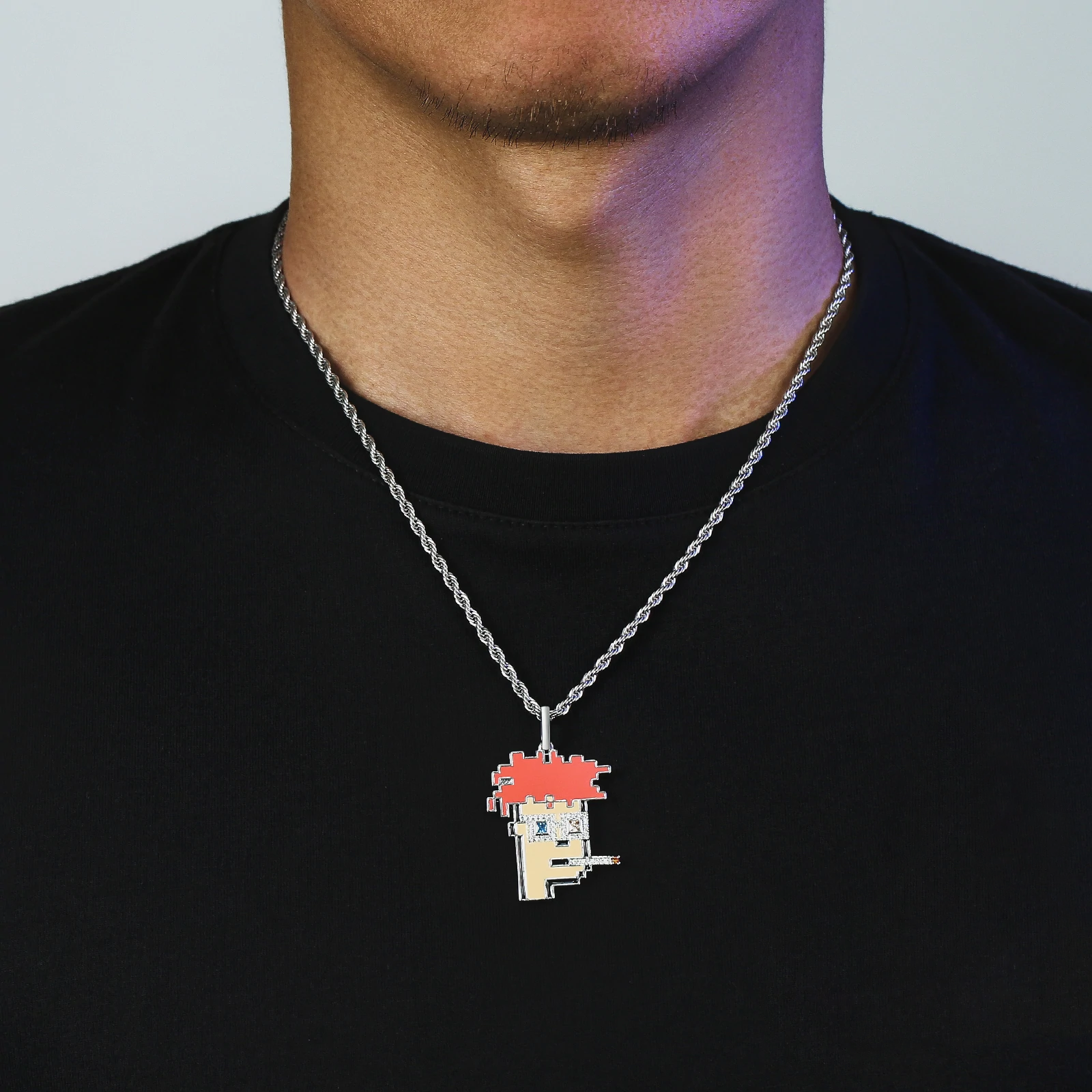 Big Daddy Iced Out Cryptopunk NFT Pendant #5 - Limited edition Secundaire afbeelding
