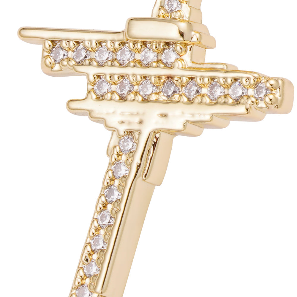 Big Daddy Dangle Hoop Iced Out Earring Secundaire afbeelding