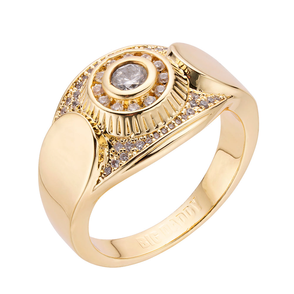 Big Daddy Diamond Nugget Iced Out Ring Hoofdafbeelding