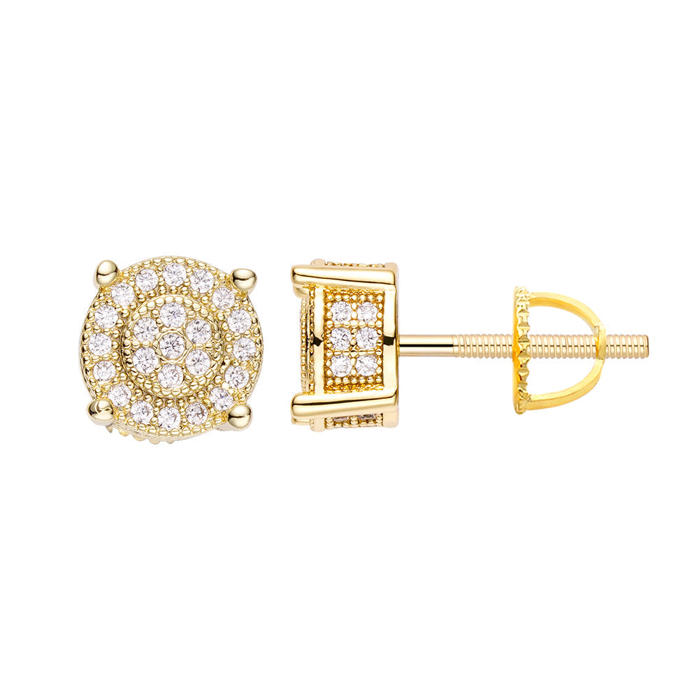 Big Daddy Diamond Stud Iced Out Earring Hoofdafbeelding