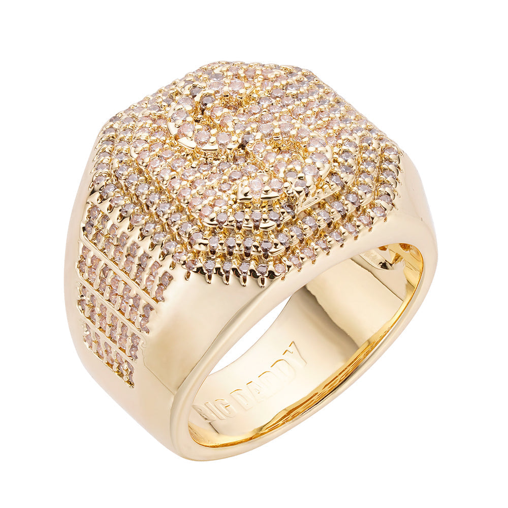 Big Daddy Dollar Sign Iced Out Ring Hoofdafbeelding