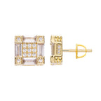 Big Daddy Emerald Cut Baguette Iced Out Diamond Earring