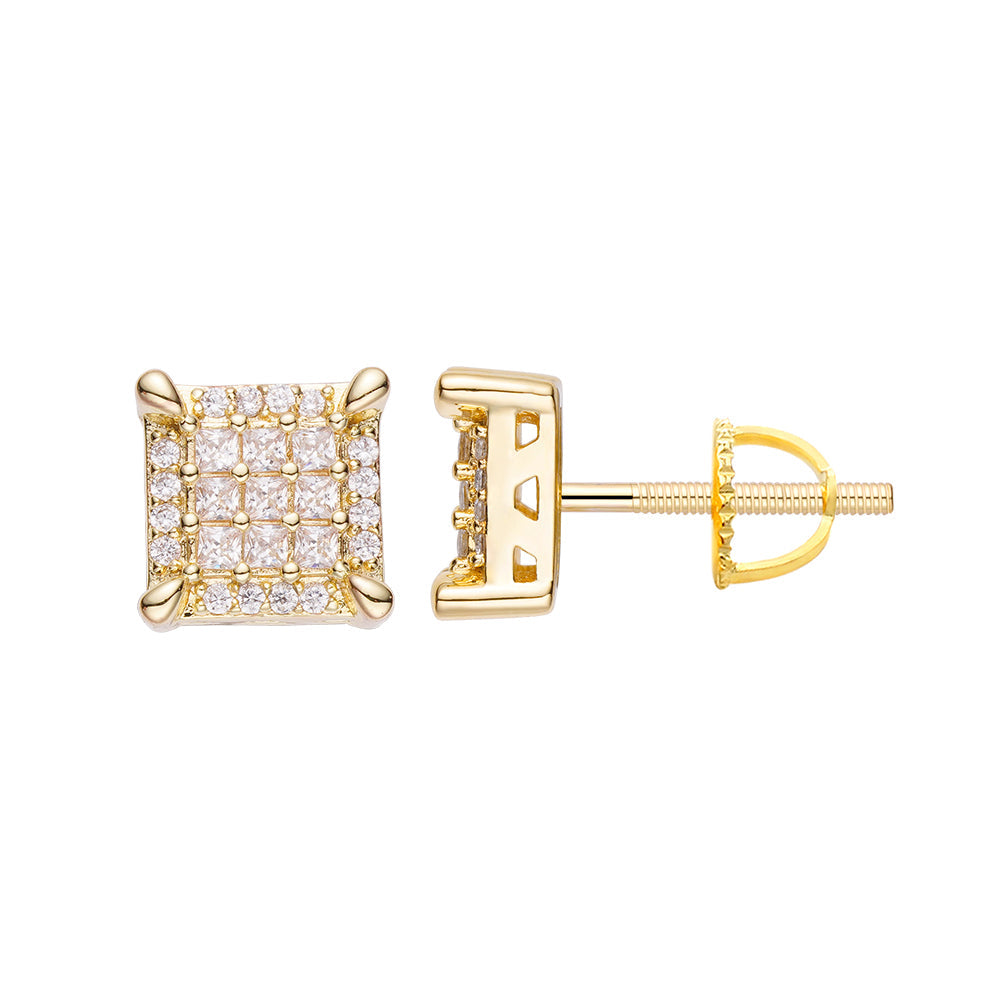 Big Daddy Emerald Cut Iced Out Diamond Earring Hoofdafbeelding
