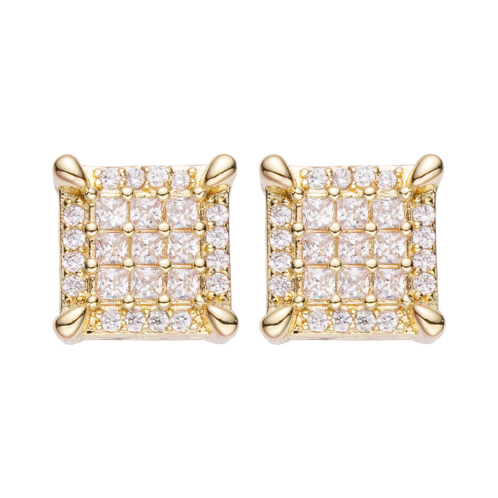Big Daddy Emerald Cut Iced Out Diamond Earring Secundaire afbeelding