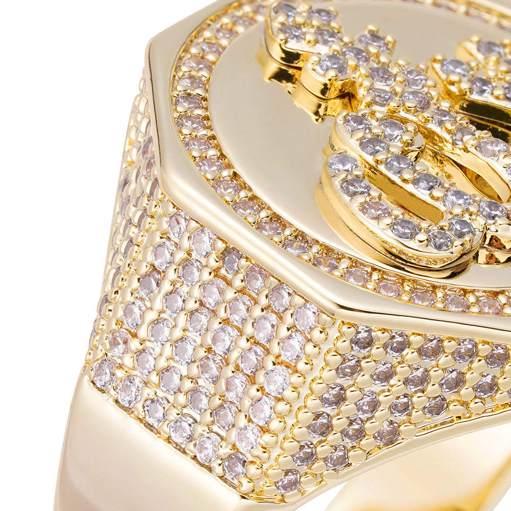 Big Daddy "God" "Allah" Iced Out Diamond Ring Secundaire afbeelding