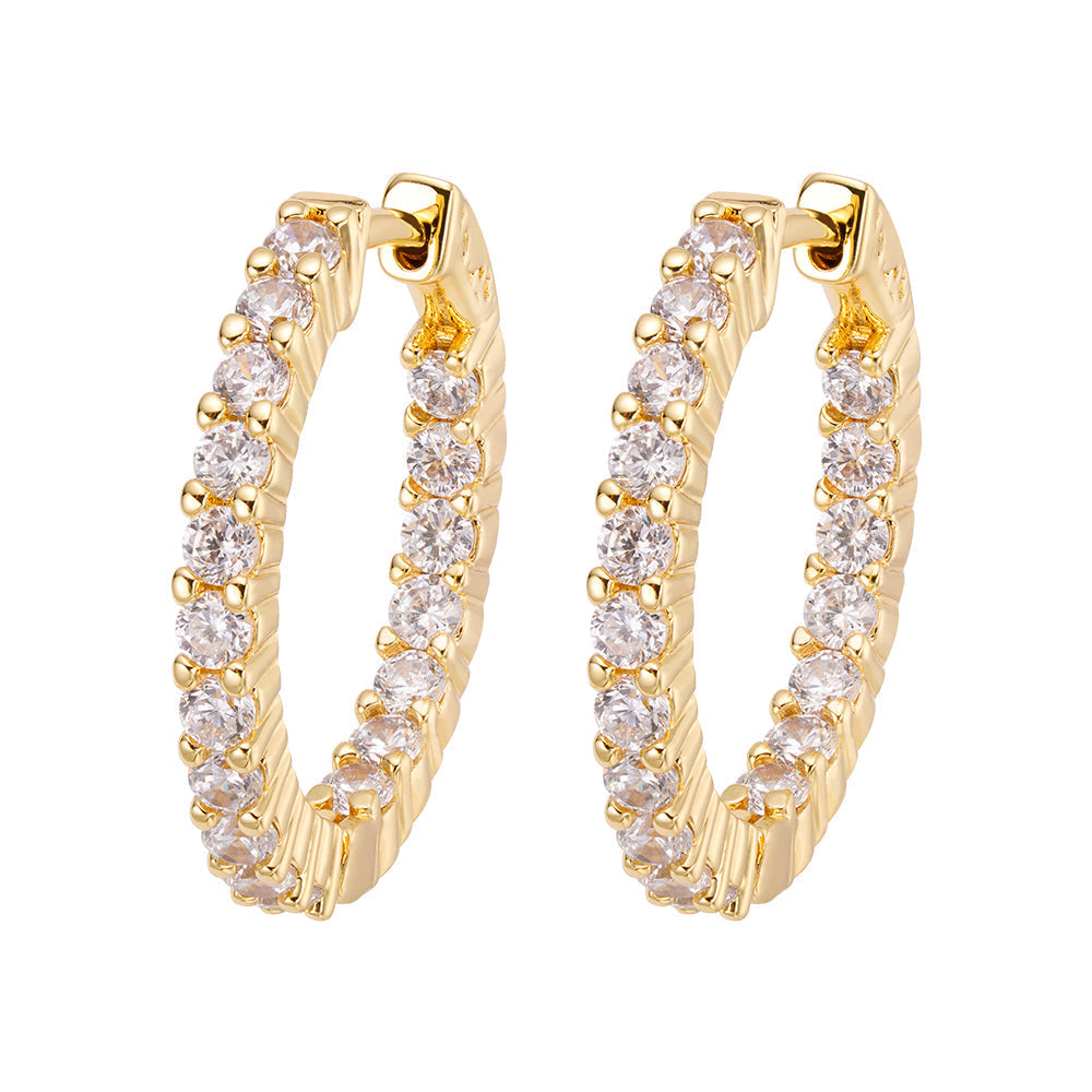 Big Daddy Hoop Diamond Earring Hoofdafbeelding