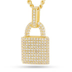 Big Daddy Iced Out Gold Lock Pendant