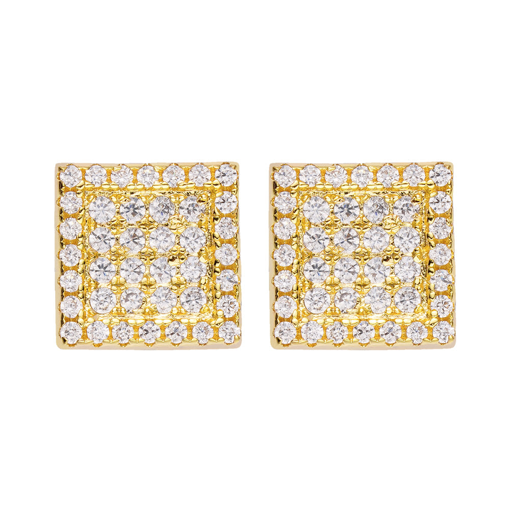 Big Daddy Iced Out Square Earring Secundaire afbeelding