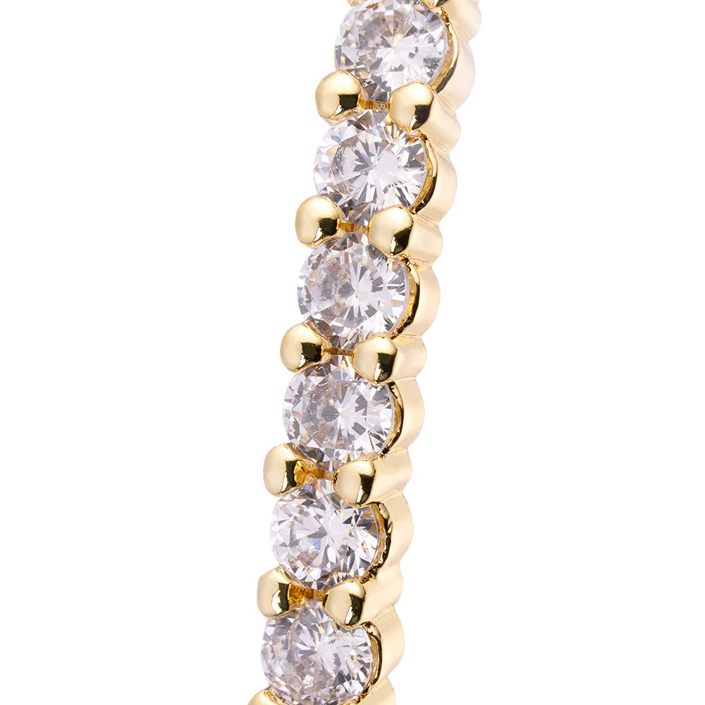 Big Daddy Large Hoop Iced Out Diamond Earring Secundaire afbeelding