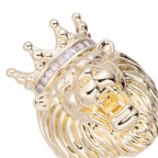 Big Daddy Lion Baguette Iced Out Diamond Ring