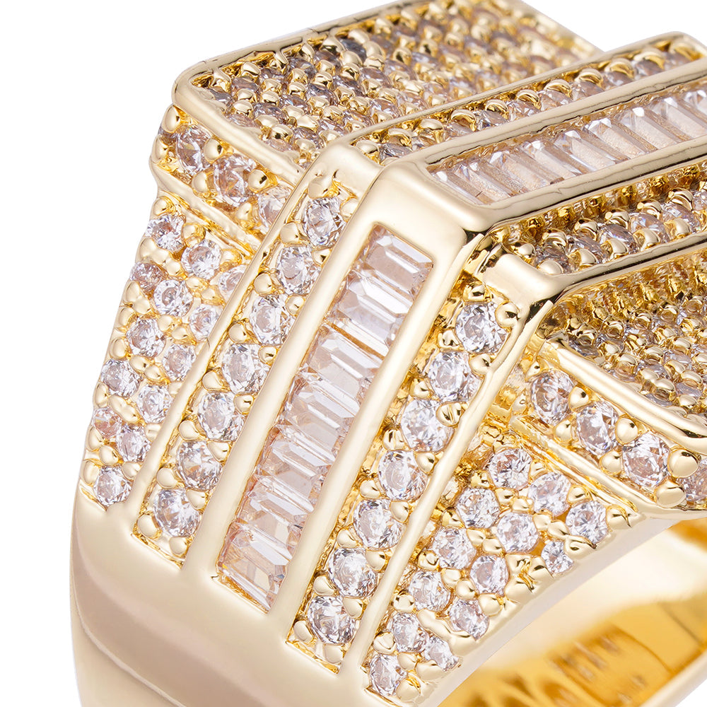 Big Daddy Luxe Iced Out Baguette Diamond Ring Secundaire afbeelding