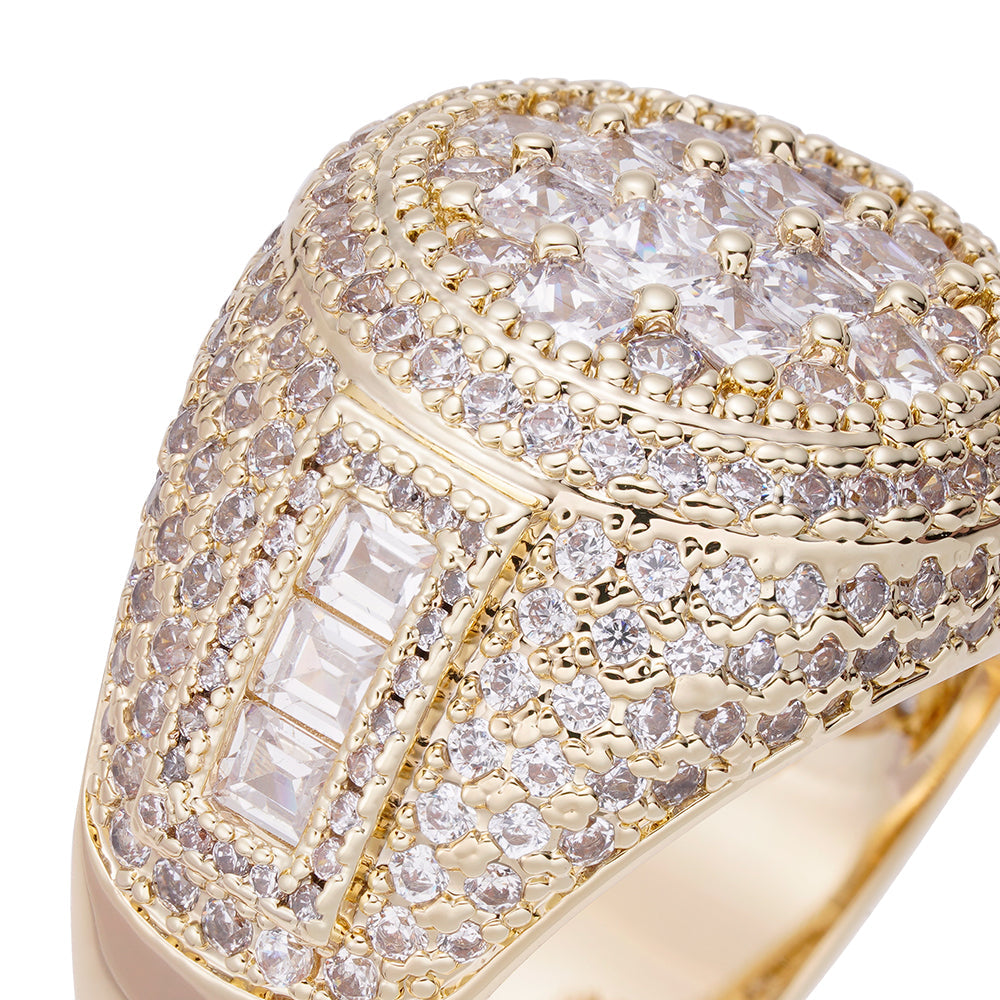 Big Daddy Majesty Baguette Iced Out Ring Secundaire afbeelding