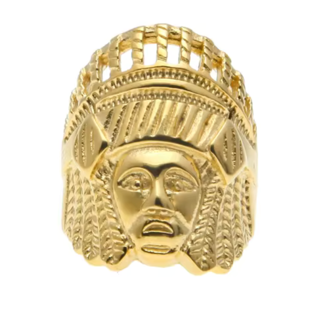 Big Daddy Retro Tibetan Gold Ring Main image