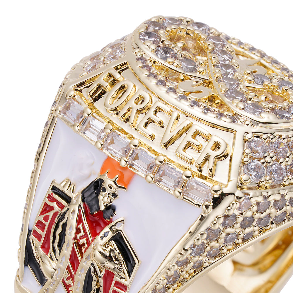 Big Daddy "Rich Forever" Baguette Iced Out Diamond Ring Secundaire afbeelding