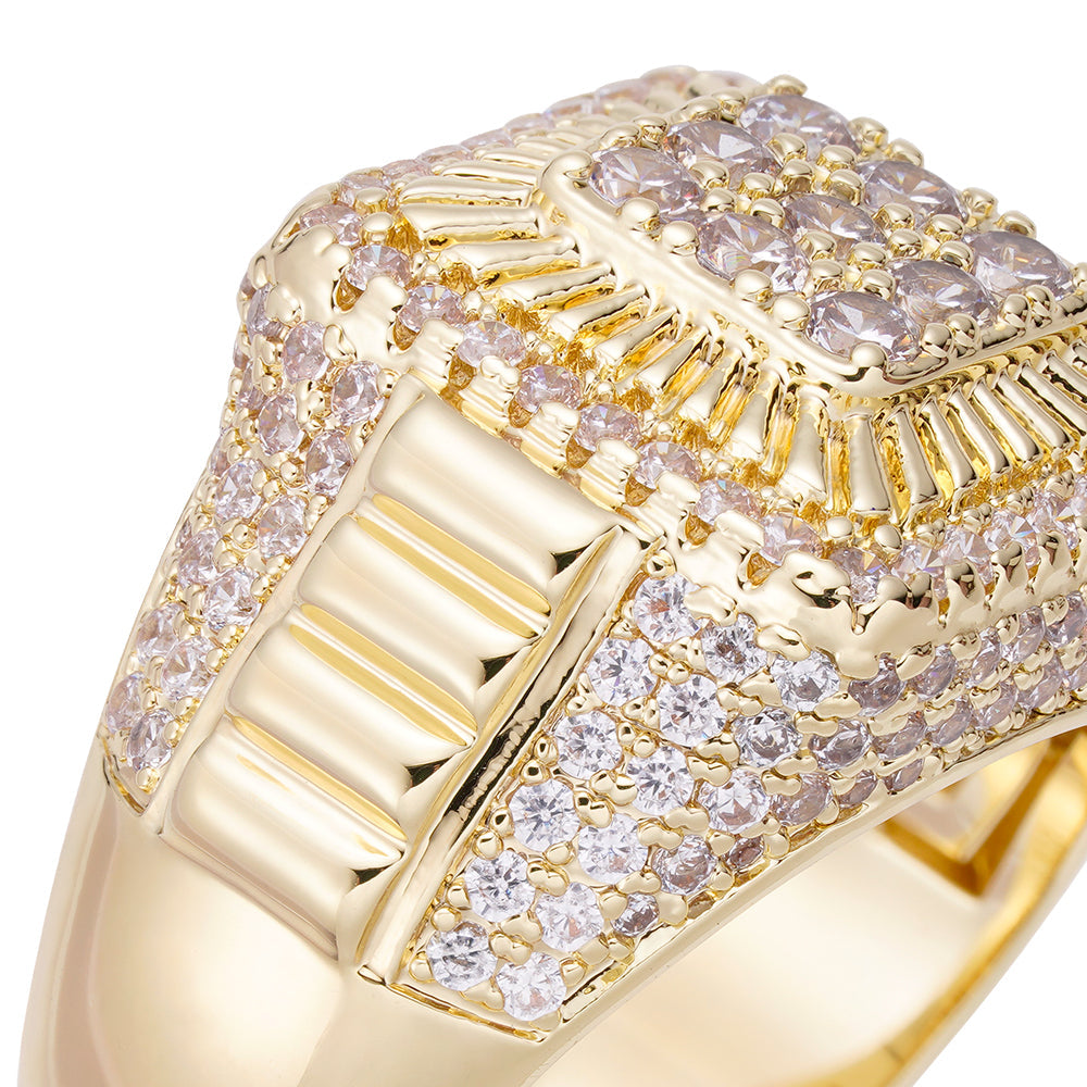 Big Daddy Rollie Iced Out Diamond Ring Secundaire afbeelding
