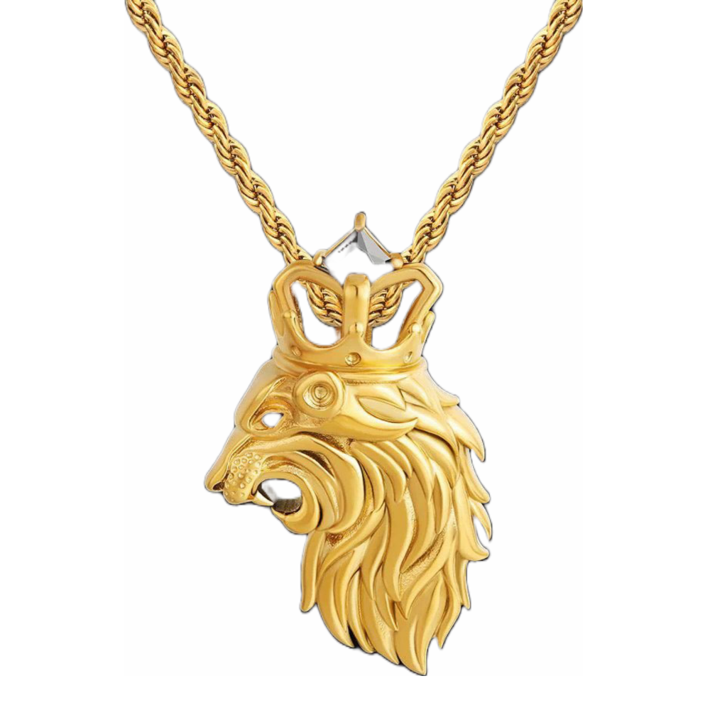 Big Daddy Side Crown Lion Pendant Hoofdafbeelding