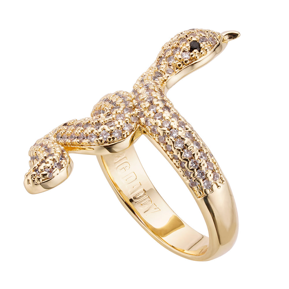 Big Daddy Snake Iced Out Diamond Ring Hoofdafbeelding