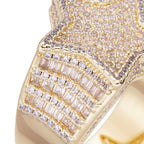 Big Daddy Big Star Baguette Iced Out Diamond Ring