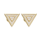 Big Daddy Triangle Stud Iced Out Diamond Earring