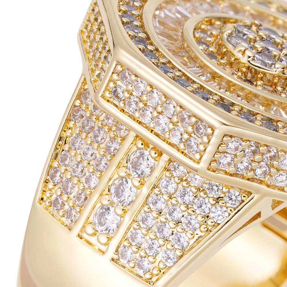 Big Daddy Zenith Baguette Iced Out Diamond Ring Secundaire afbeelding