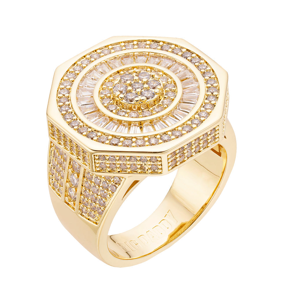 Big Daddy Zenith Baguette Iced Out Diamond Ring Hoofdafbeelding