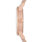 Burberry The City Diamond Style Indexes Rose Dial Pink Leather Strap Women's Watch Watch BU9131