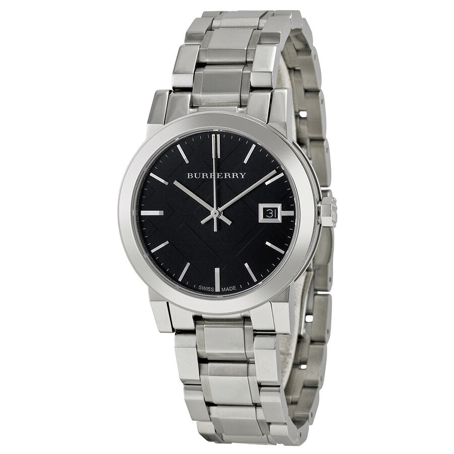 Burberry The City Black Check Stamped Dial Silver Stainless Steel Women's BU9101 Secondary image