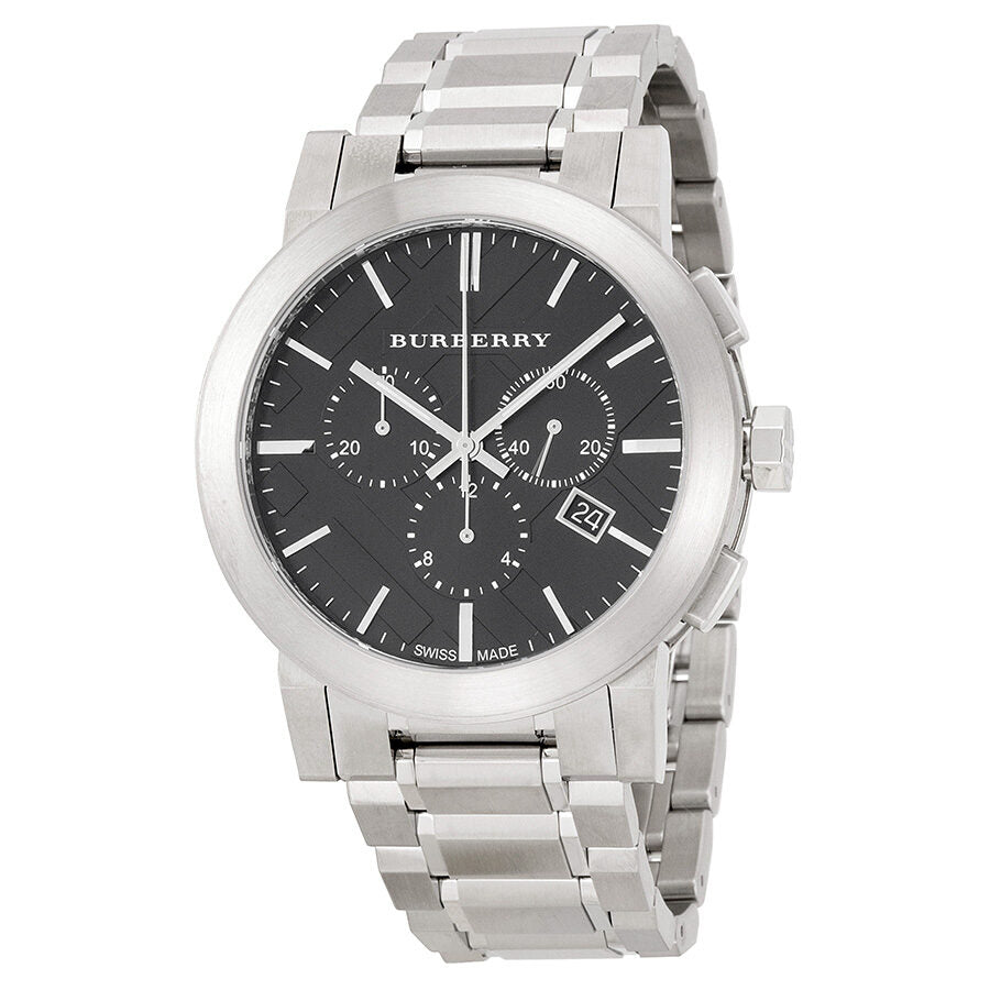 Burberry Black Dial Chronograph Stainless Steel Men's Watch BU9351 Main image