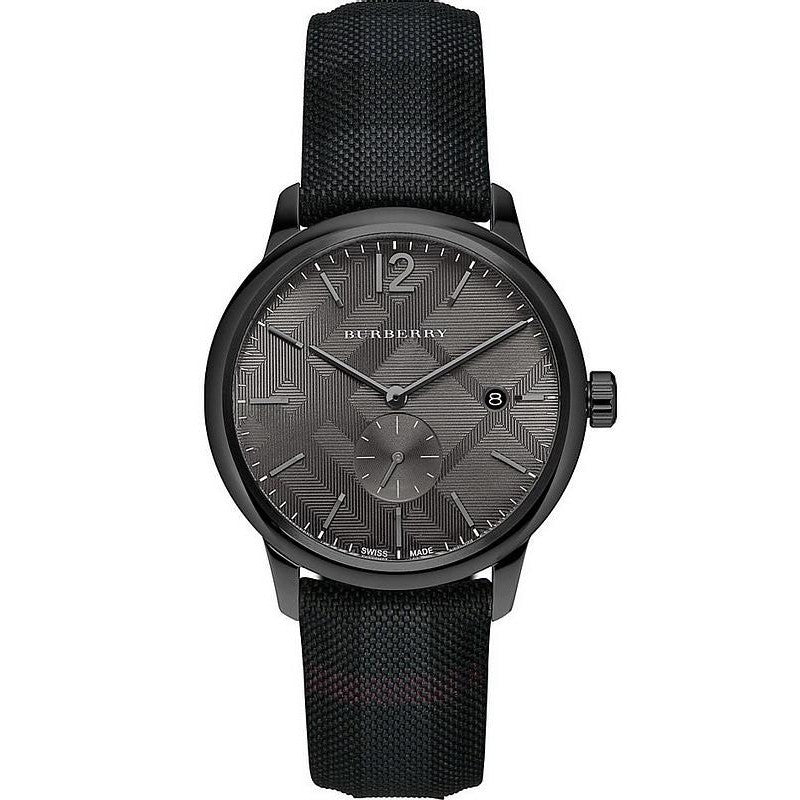 Burberry Check Stamped Leather Strap Men's Watch BU10010 Main image