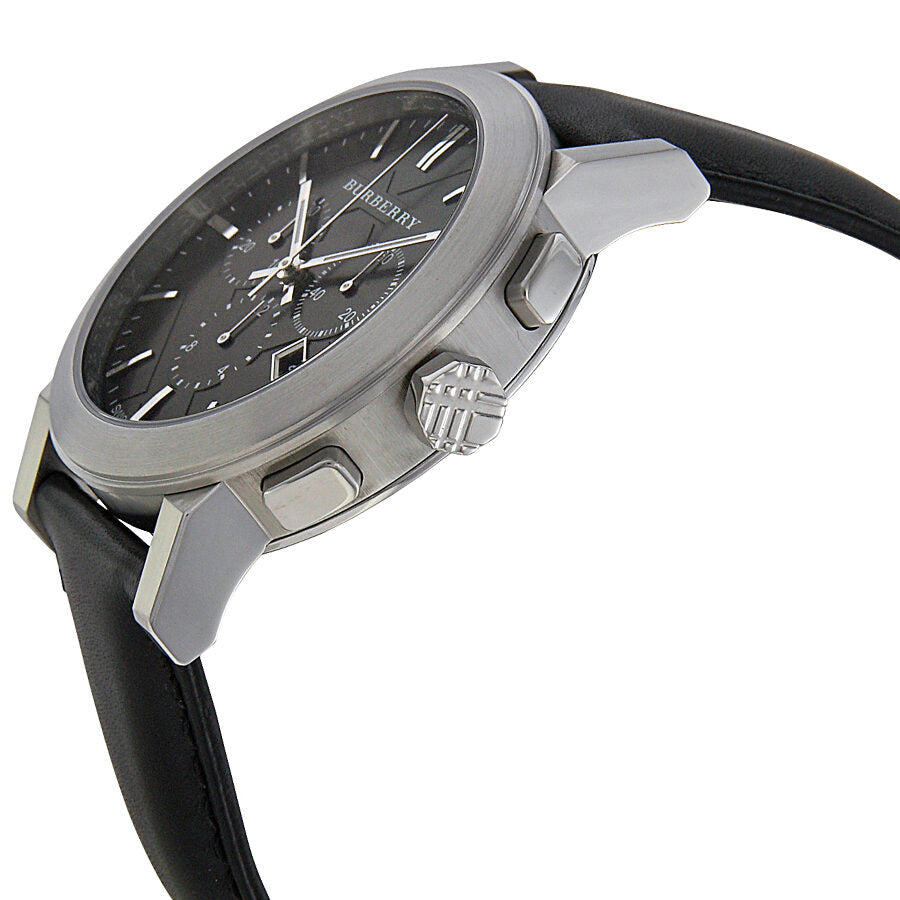 Burberry  Chronograph Black Dial Black Leather Men's Watch BU9356 Secondary image