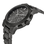 Burberry Chronograph Dark Grey Dial Black Ion-plated Men's Watch BU9354