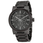 Burberry Chronograph Dark Grey Dial Black Ion-plated Men's Watch BU9354