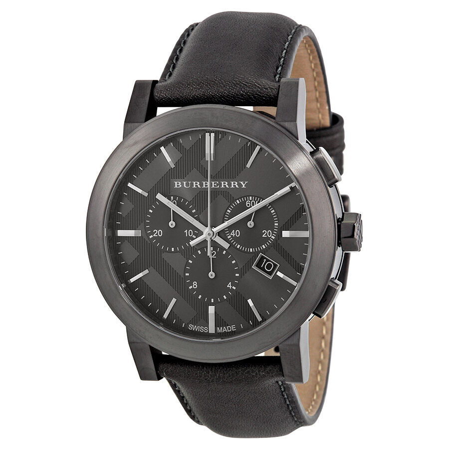 Burberry Chronograph Dark Grey Dial Dark Grey Leather Men's Watch BU9364 Main image
