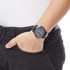 Burberry City Black Leather Strap Men's Watch BU9906