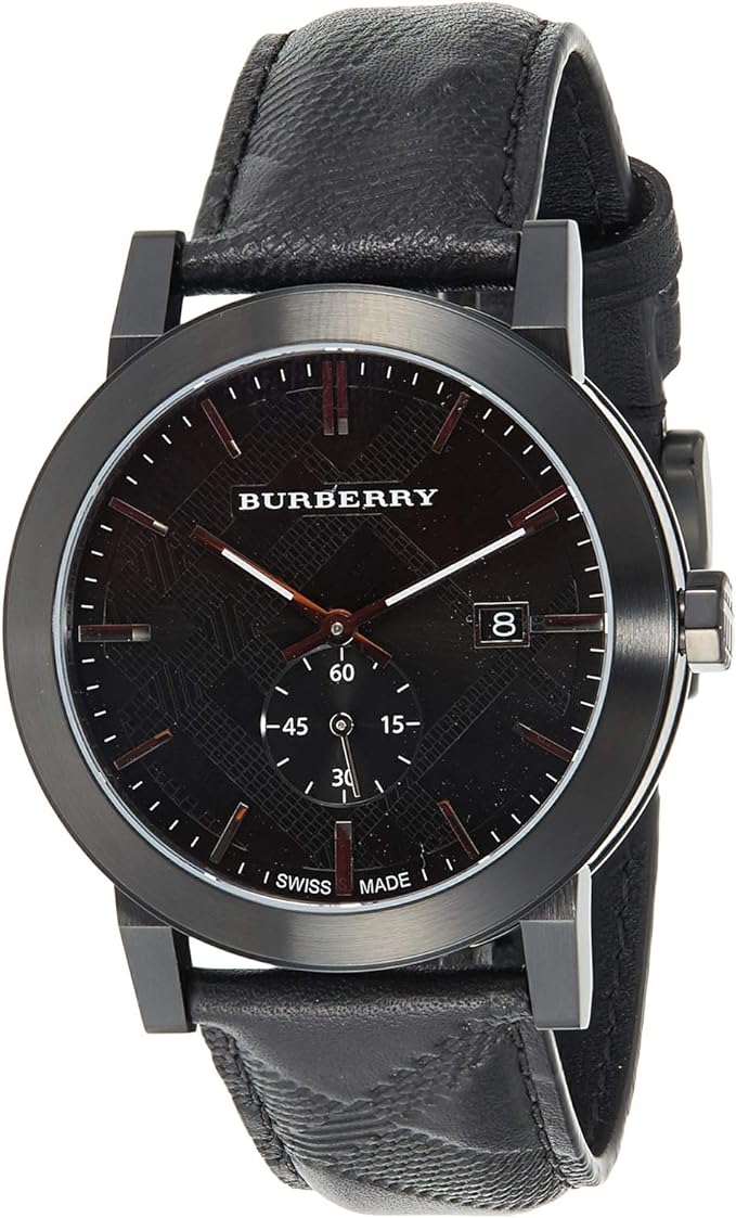 Burberry City Black Leather Strap Men's Watch BU9906 Main image