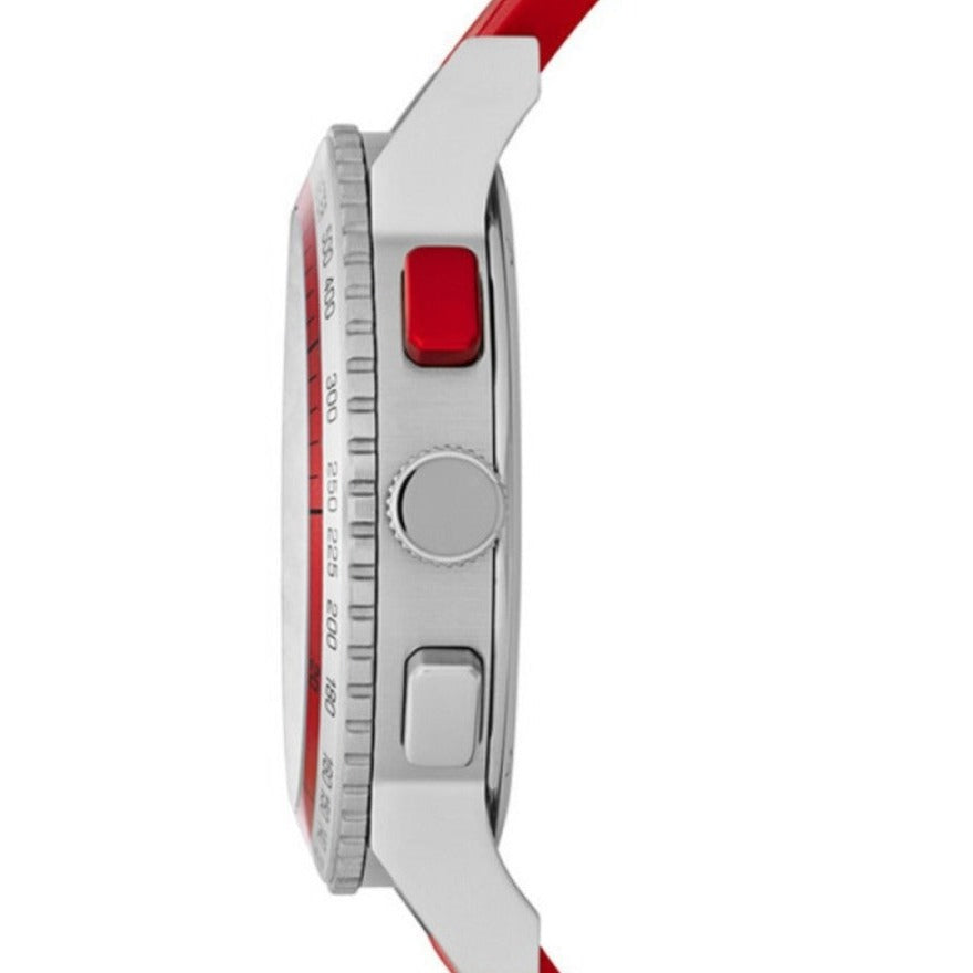 Burberry City Sport Chronograph White Dial Red Rubber Strap Watch For Men - BU9809 Secondary image