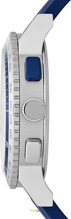 Burberry City Sport Swiss Analog Quartz Blue Rubber Strap Chronograph Mens BU9808