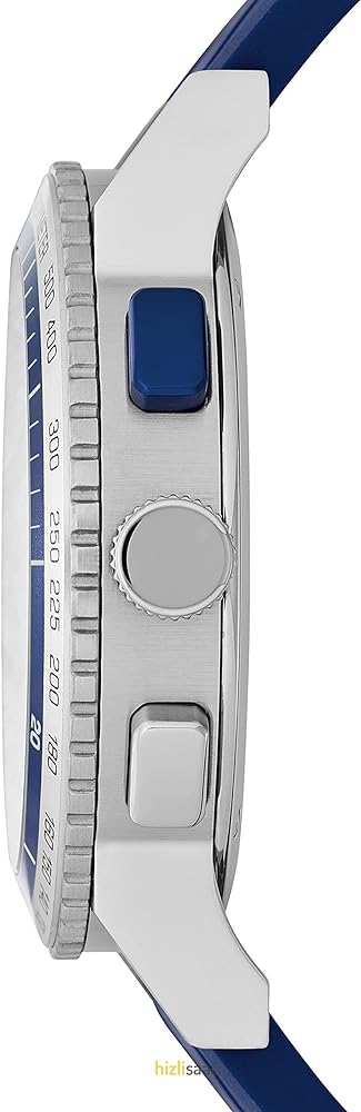 Burberry City Sport Swiss Analog Quartz Blue Rubber Strap Chronograph Mens BU9808