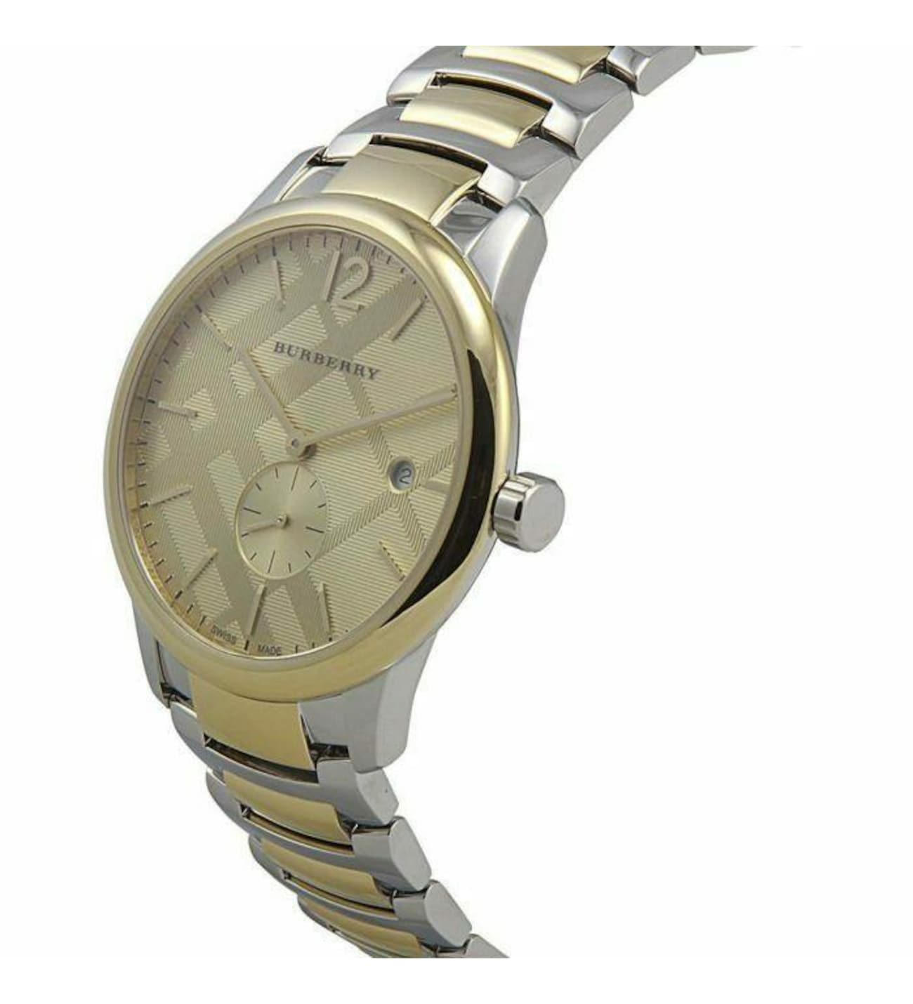Burberry The Classic Small Seconds Champagne Check Dial Two Tone Gold Watch BU10011 Secundaire afbeelding
