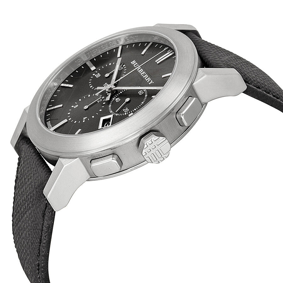 Burberry Grey Dial Black Leather Men's Watch BU9362 Secondary image